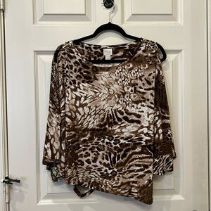 Animal Print Chico’s Top - Size S/M